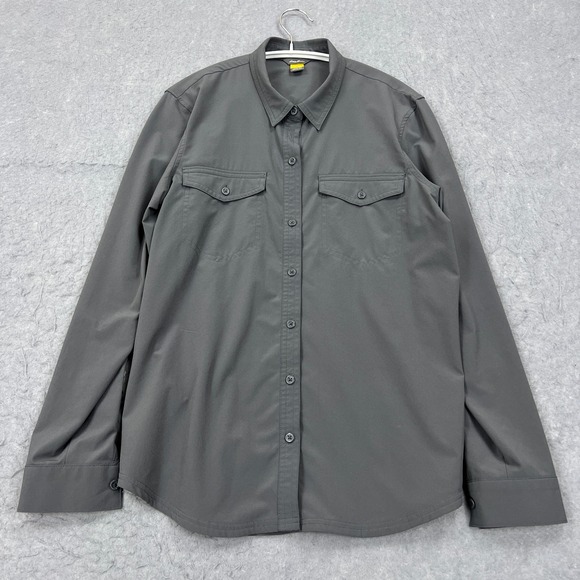 Eddie Bauer Tops - Eddie Bauer Shirt Women's Medium Gray Travex Performance Long Sleeve Outdoor